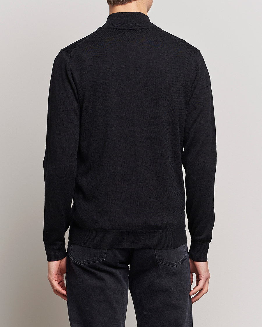 Herre | Trøjer | J.Lindeberg | Kian Quarter Zip Merino Sweater Black