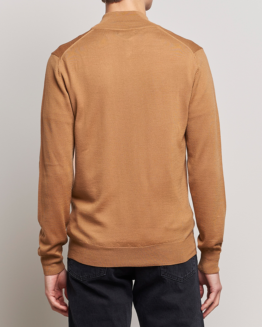 Herre | Trøjer | J.Lindeberg | Kian Quarter Zip Merino Sweater Chipmunk