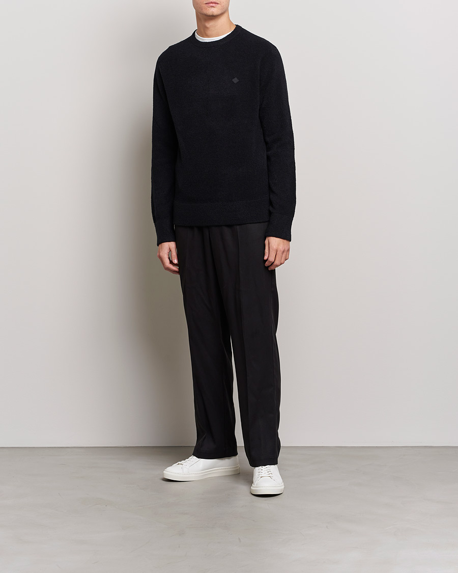 Herre | Trøjer | J.Lindeberg | Yuri Merino Logo Crew Neck Sweater Black