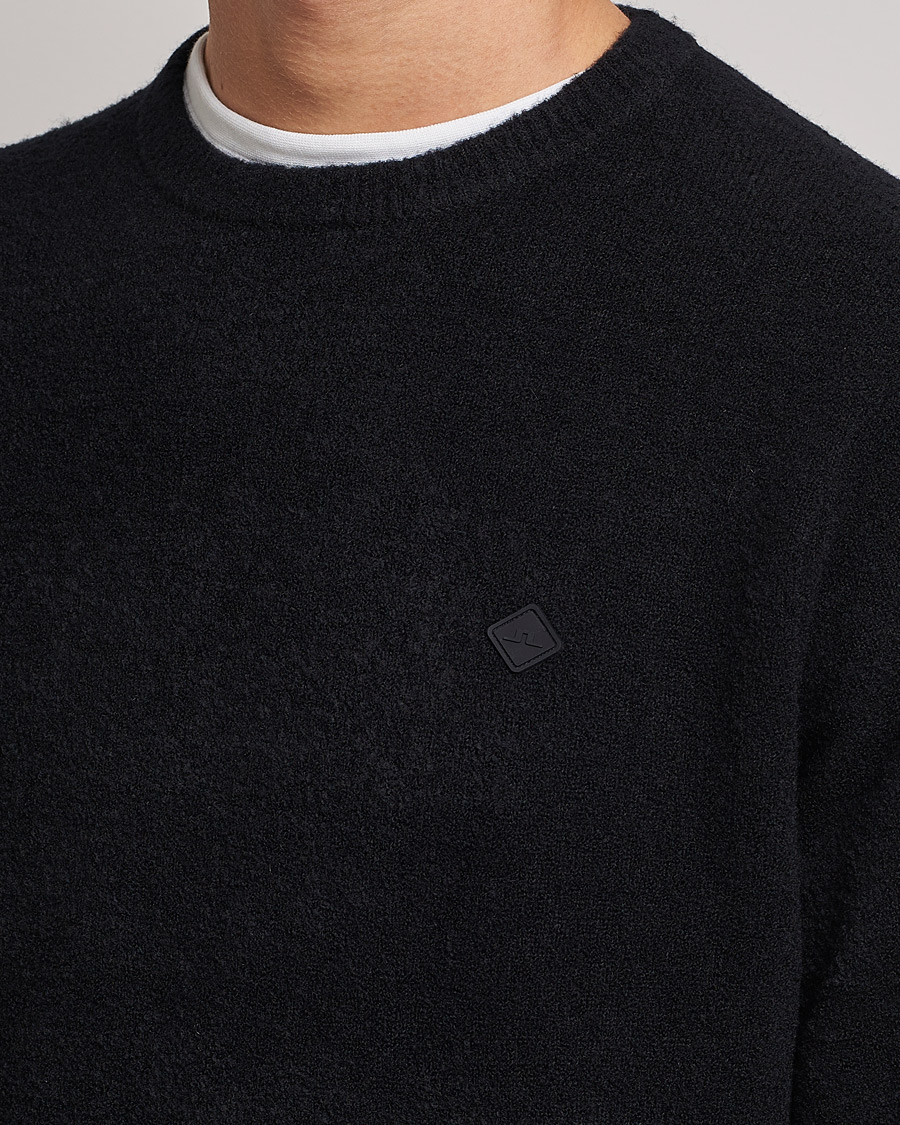 Herre | Trøjer | J.Lindeberg | Yuri Merino Logo Crew Neck Sweater Black