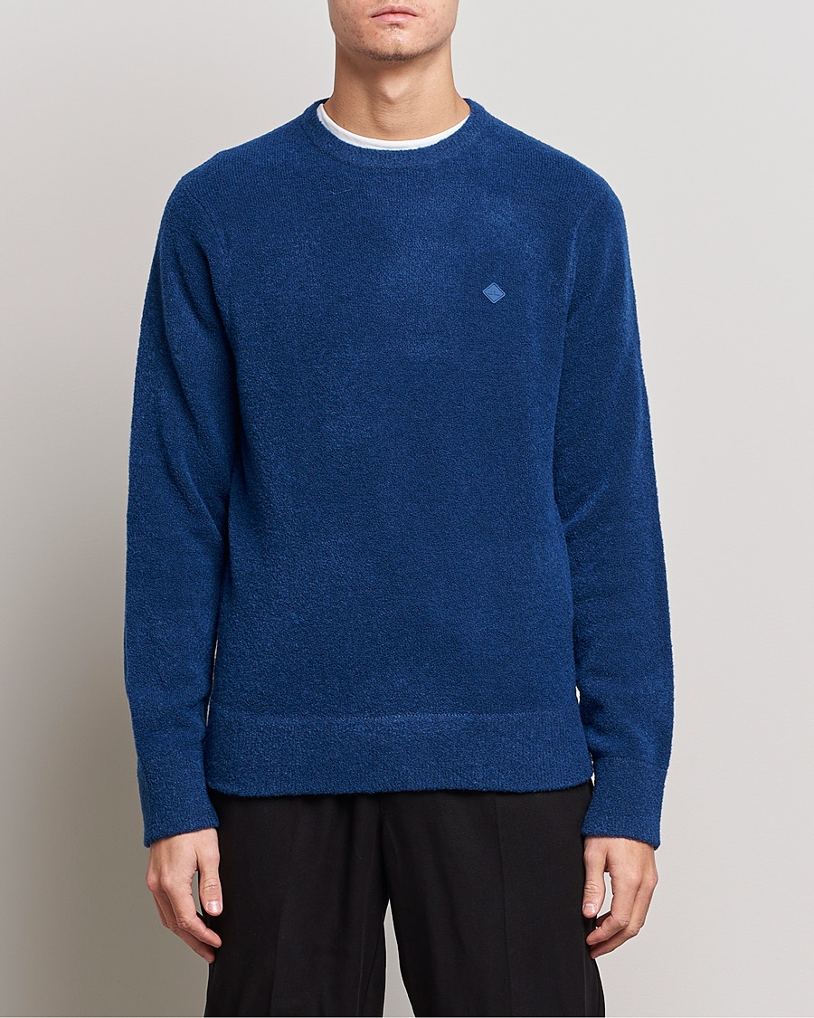 Herre | Trøjer | J.Lindeberg | Yuri Merino Logo Crew Neck Sweater Navy Peony