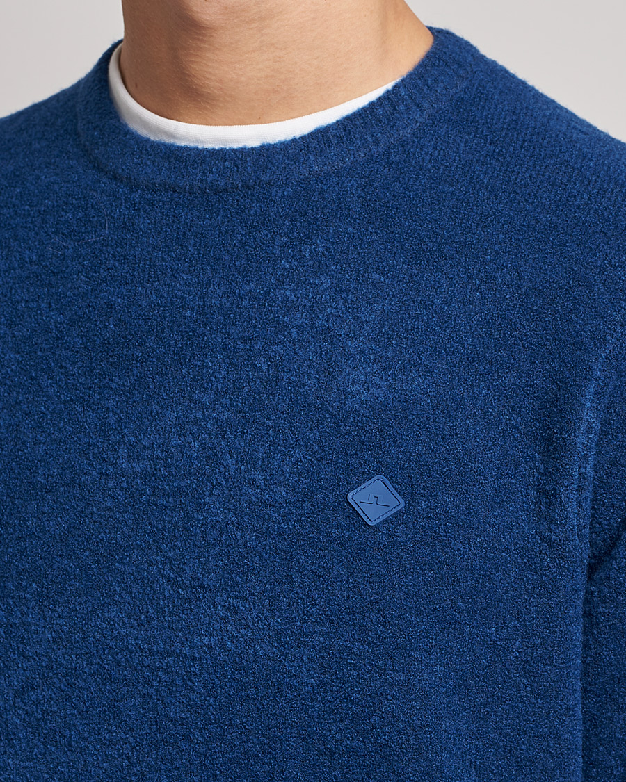 Herre | Trøjer | J.Lindeberg | Yuri Merino Logo Crew Neck Sweater Navy Peony