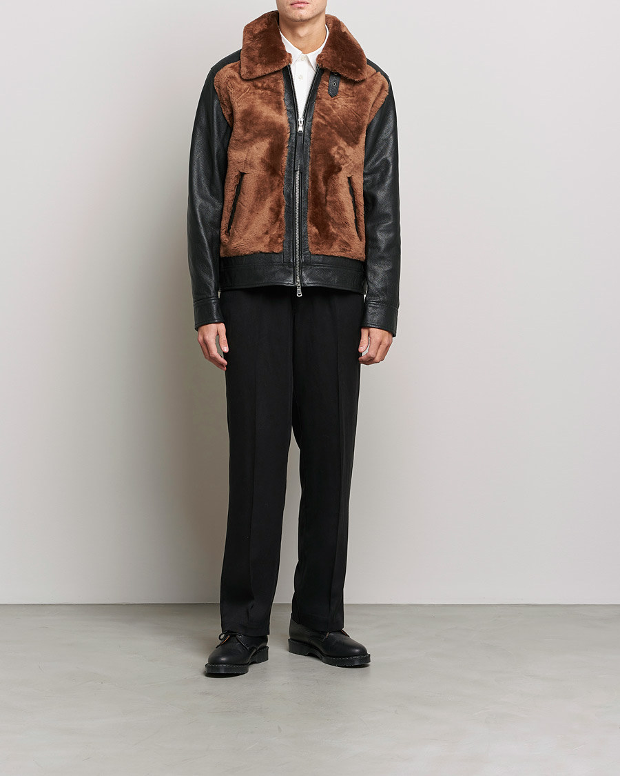 Herre | Jakker | J.Lindeberg | Grizzly Sheepskin Leather Jacket Chipmunk