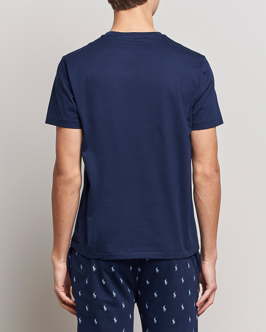 Herre | T-Shirts | Polo Ralph Lauren | Cotton Logo Crew Neck T-Shirt Navy