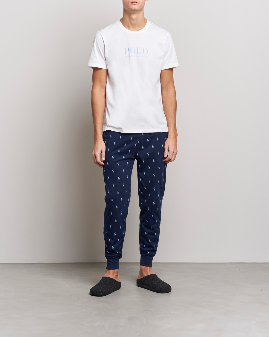 Herre | T-Shirts | Polo Ralph Lauren | Cotton Logo Crew Neck T-Shirt Austin Blue
