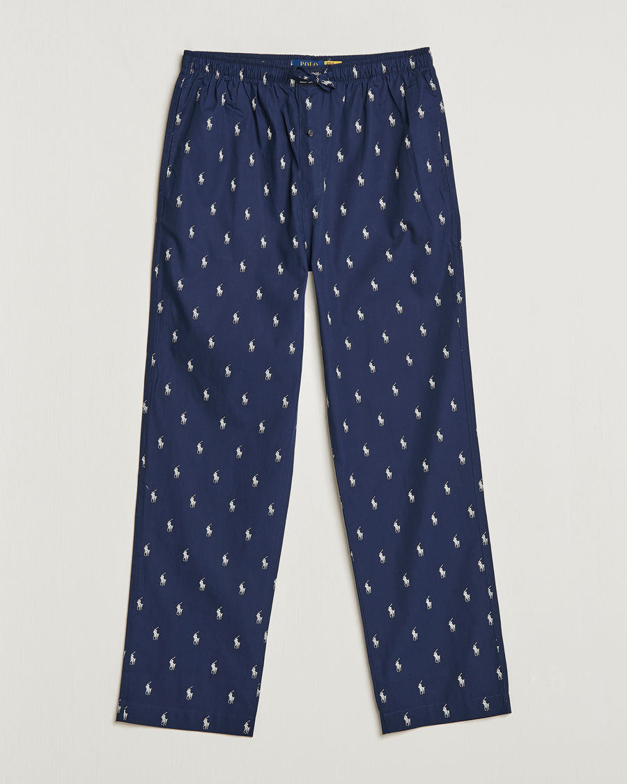 Herre | Pyjamas & Morgenkåber | Polo Ralph Lauren | Cotton Printed Pony Pyjama Pants Navy