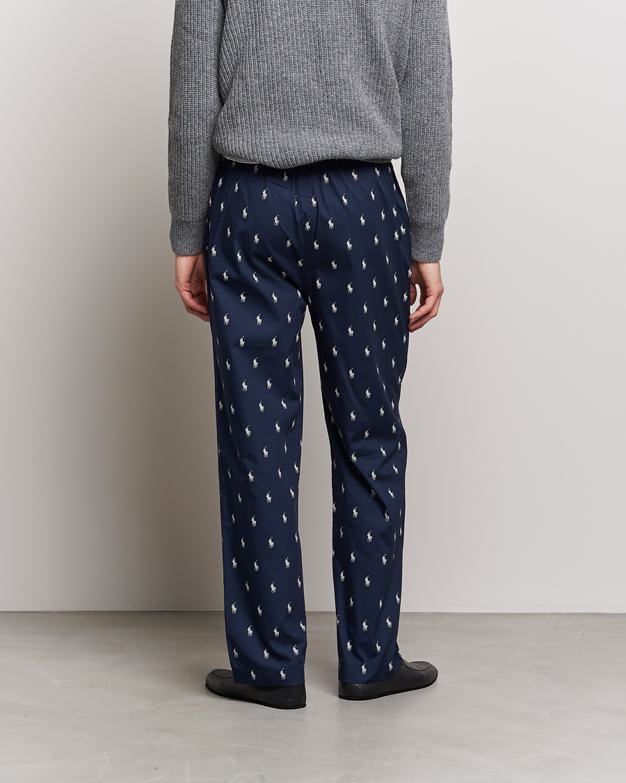 Herre | Pyjamas & Morgenkåber | Polo Ralph Lauren | Cotton Printed Pony Pyjama Pants Navy