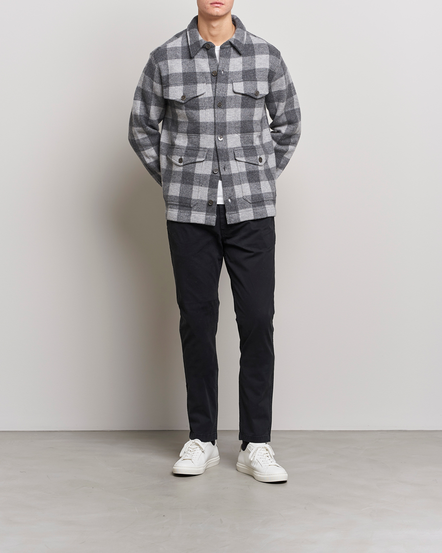 Herre | Skjorter | Polo Ralph Lauren | Checked Wool Overshirt Jacket Grey Multi
