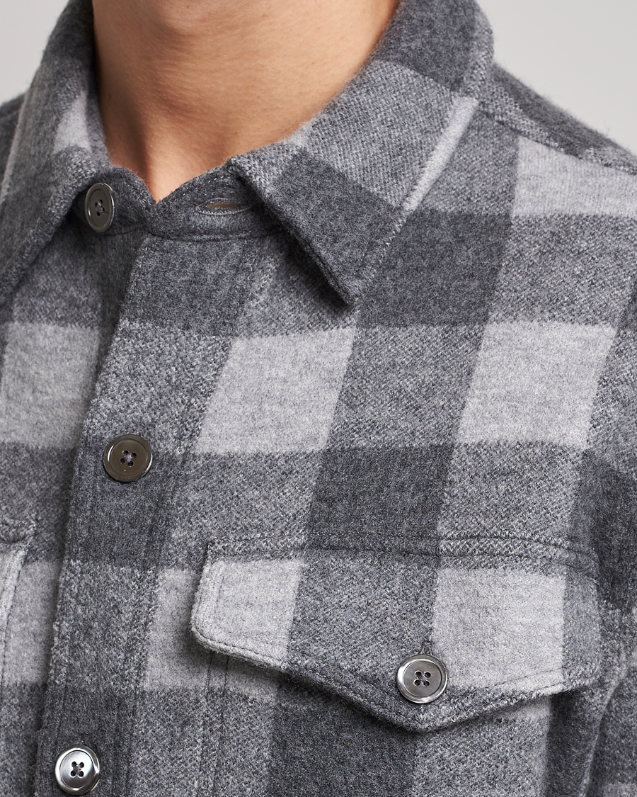 Herre | Skjorter | Polo Ralph Lauren | Checked Wool Overshirt Jacket Grey Multi