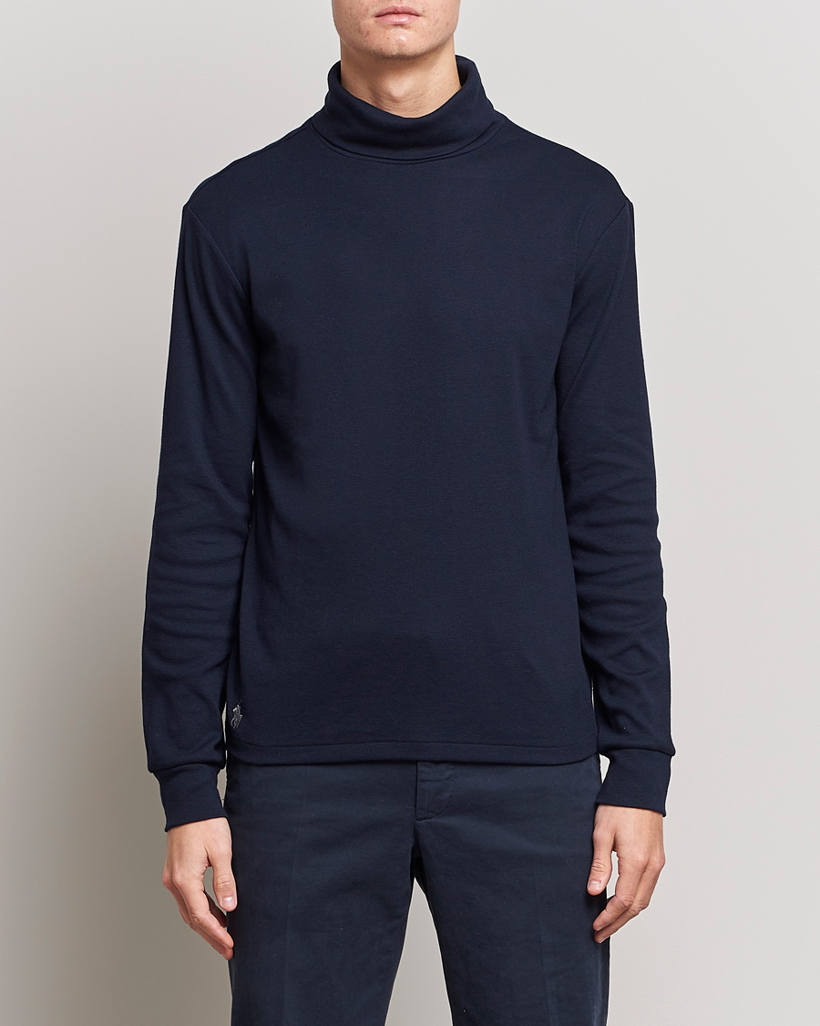 Herre | Trøjer | Polo Ralph Lauren | Rib Knitted Polo Aviator Navy