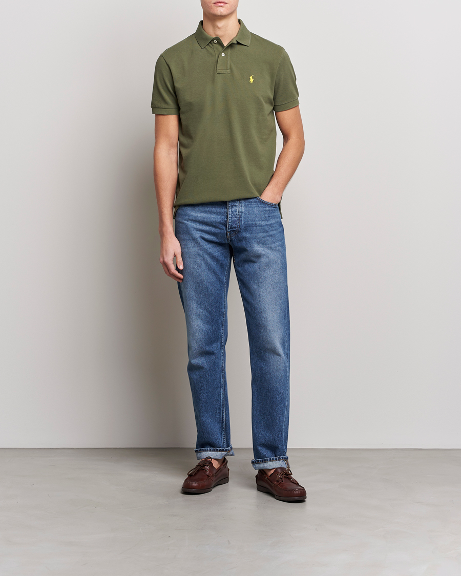 Herre | Polotrøjer | Polo Ralph Lauren | Custom Slim Fit Polo Dark Sage