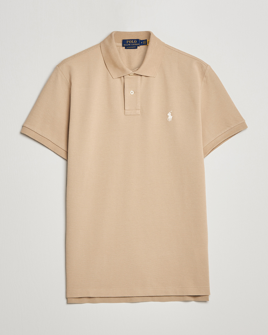 Herre | Polotrøjer | Polo Ralph Lauren | Custom Slim Fit Polo Coastal Beige