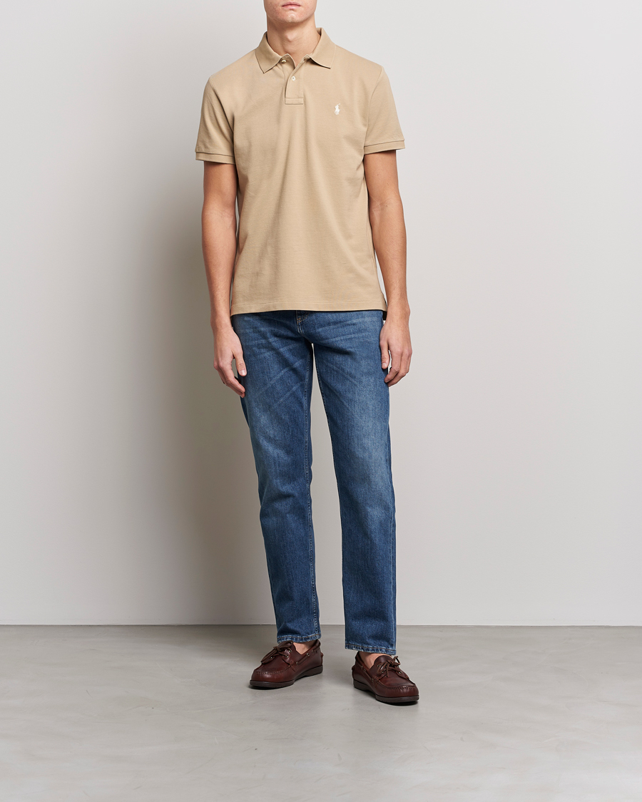 Herre | Polotrøjer | Polo Ralph Lauren | Custom Slim Fit Polo Coastal Beige