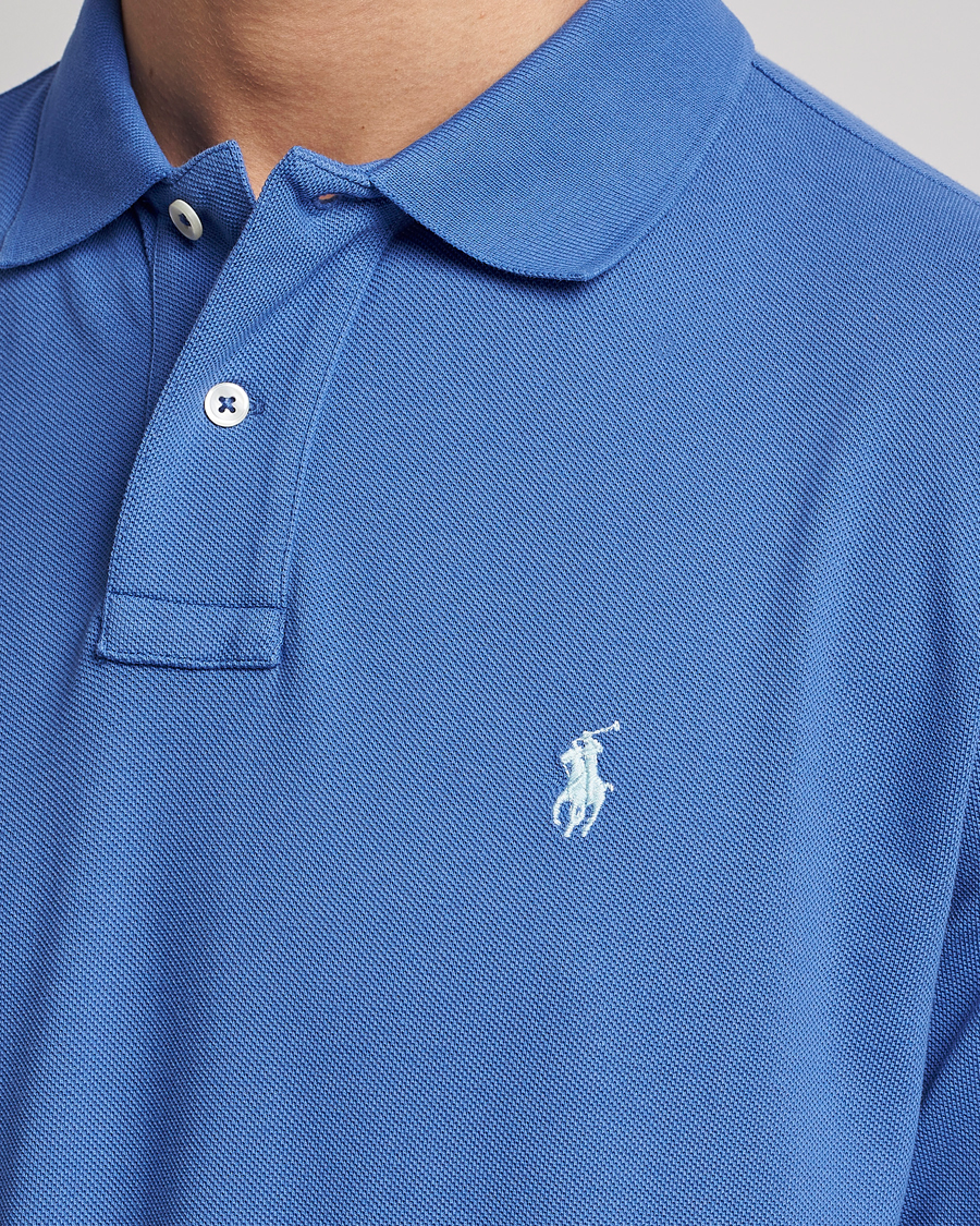 Herre | Trøjer | Polo Ralph Lauren | Custom Slim Fit Long Sleeve Polo Maidstone Blue