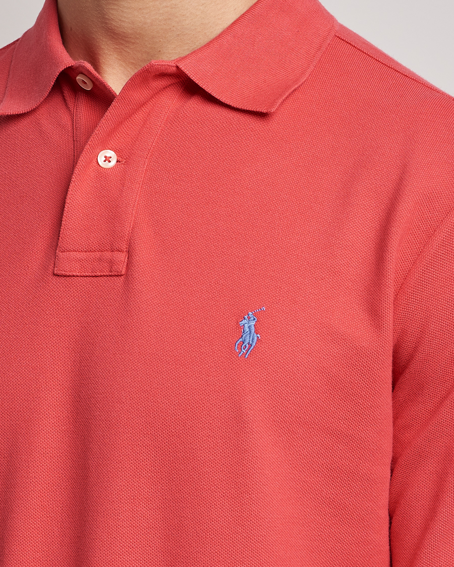 Herre | Trøjer | Polo Ralph Lauren | Custom Slim Fit Long Sleeve Polo Starboard Red