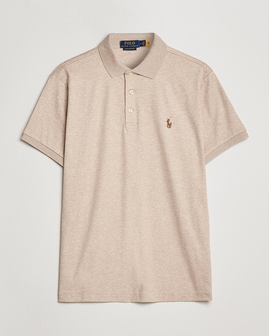 Herre | Polotrøjer | Polo Ralph Lauren | Luxury Pima Cotton Polo Sand Heather