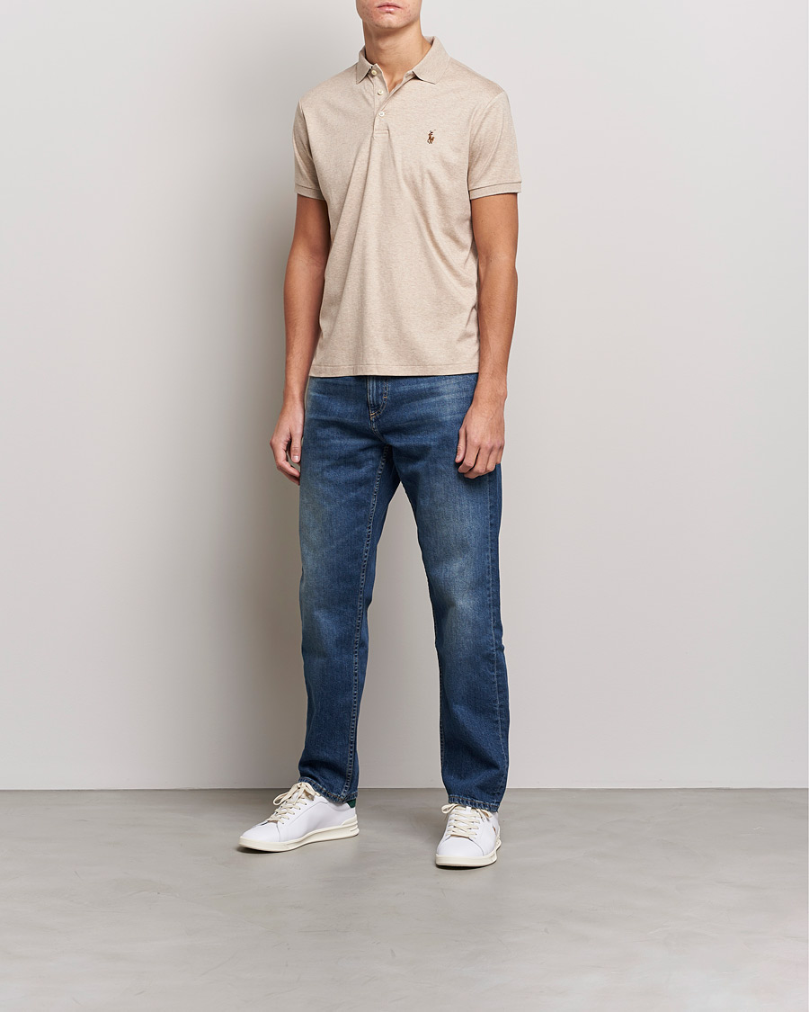 Herre | Polotrøjer | Polo Ralph Lauren | Luxury Pima Cotton Polo Sand Heather