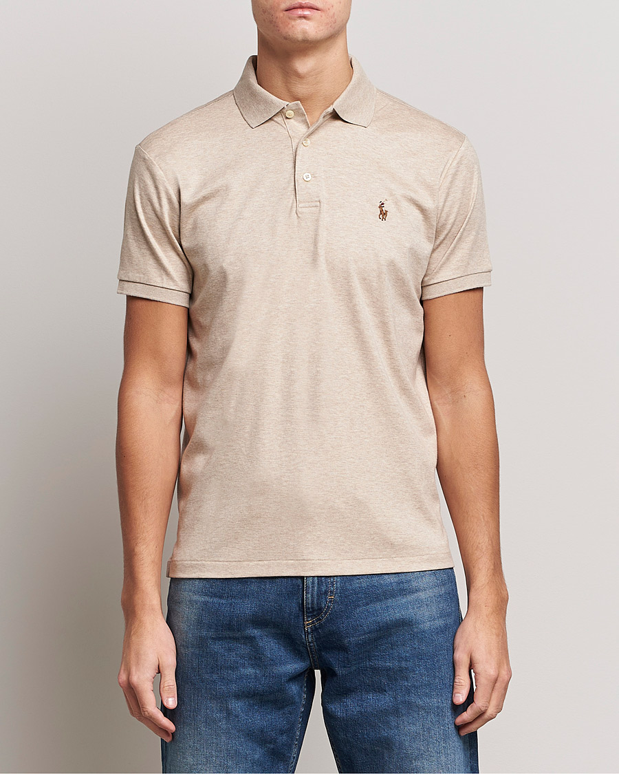 Herre | Polotrøjer | Polo Ralph Lauren | Luxury Pima Cotton Polo Sand Heather