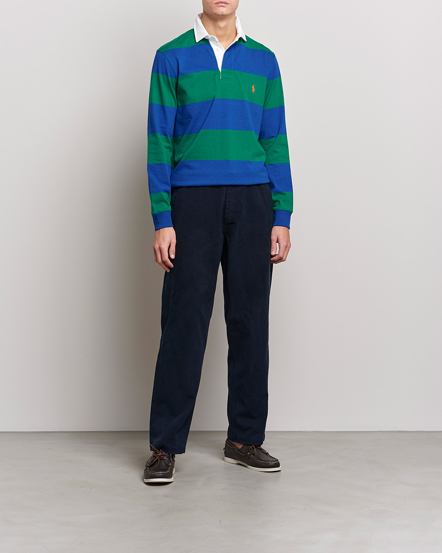Herre | Trøjer | Polo Ralph Lauren | Jersey Striped Rugger Blue/Green