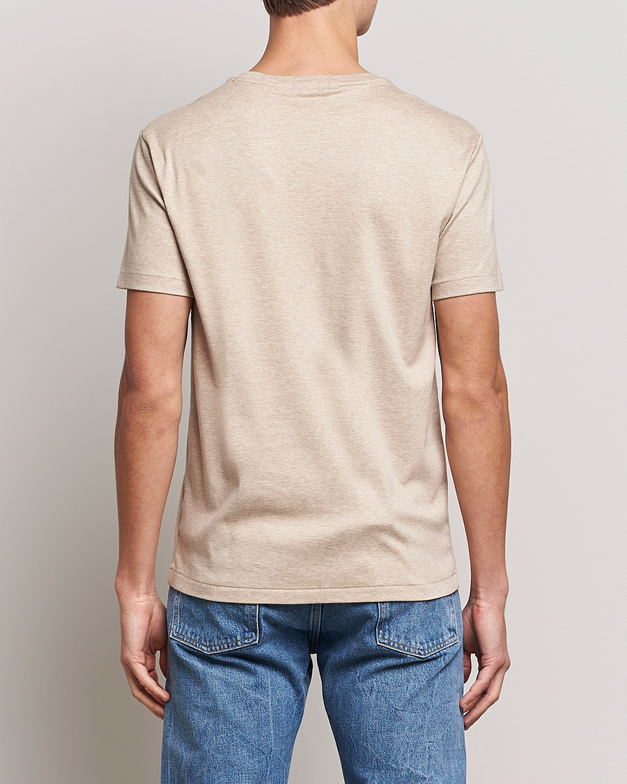 Herre | T-Shirts | Polo Ralph Lauren | Luxury Pima Cotton Crew Neck T-Shirt Sand Heather
