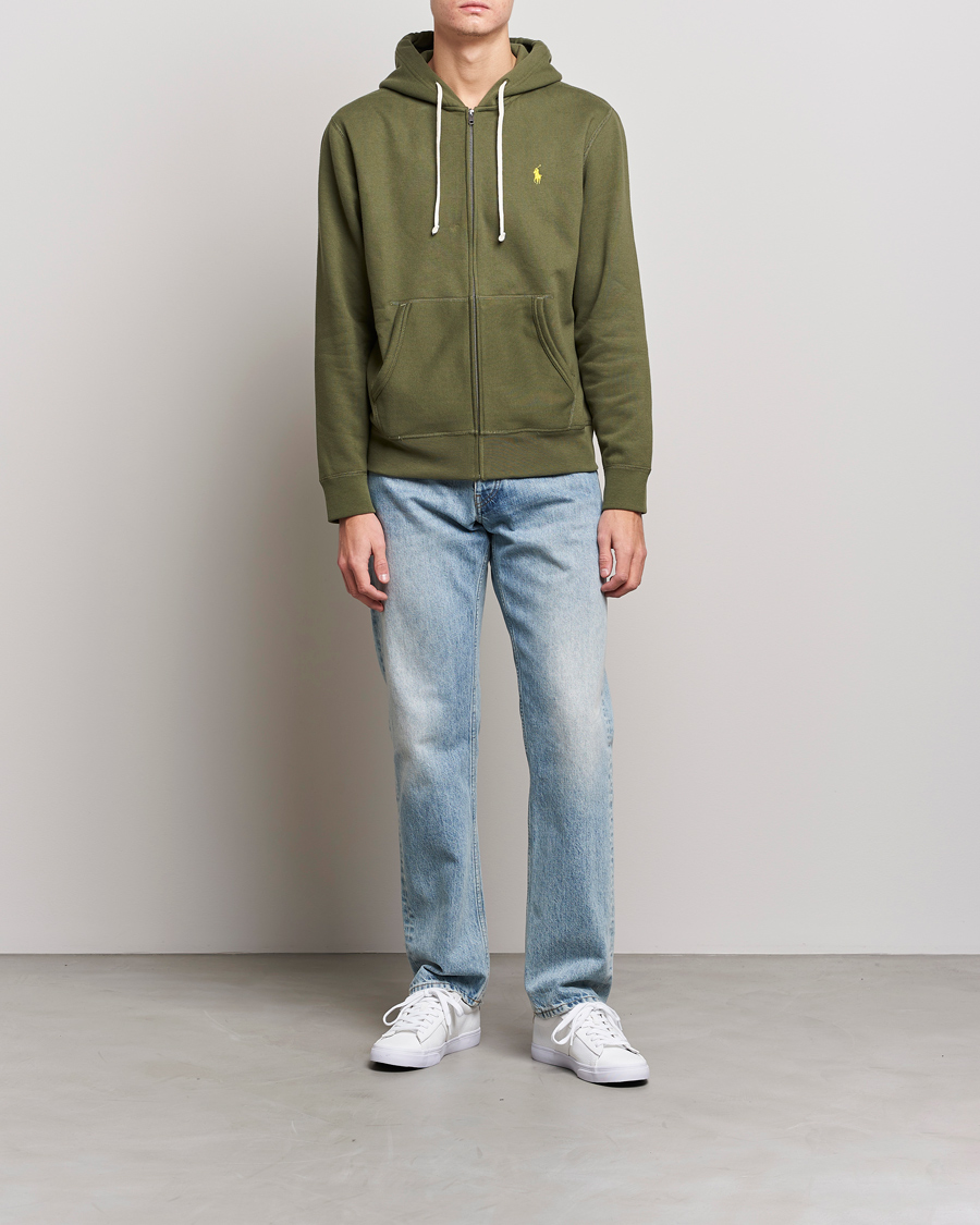 Herre | Trøjer | Polo Ralph Lauren | Fleece Full-Zip Hoodie Dark Sage