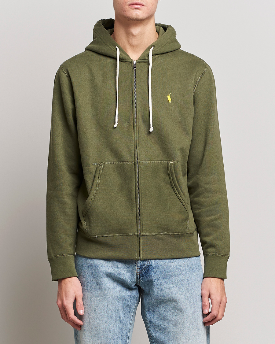 Herre | Trøjer | Polo Ralph Lauren | Fleece Full-Zip Hoodie Dark Sage