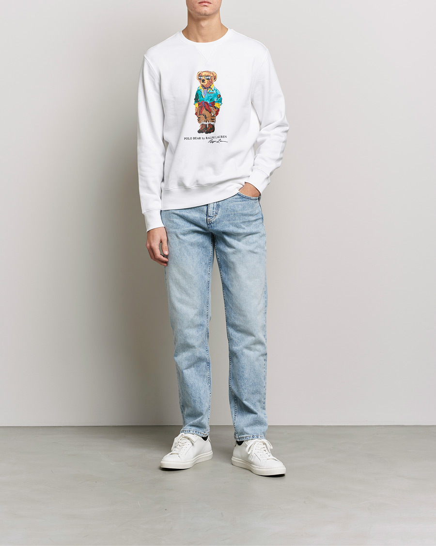 Herre | Trøjer | Polo Ralph Lauren | Magic Fleece Printed Bear Sweatshirt Coastal Beige