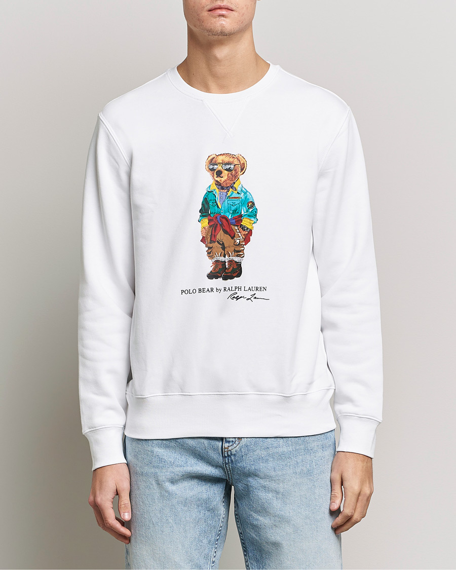 Herre | Trøjer | Polo Ralph Lauren | Magic Fleece Printed Bear Sweatshirt Coastal Beige