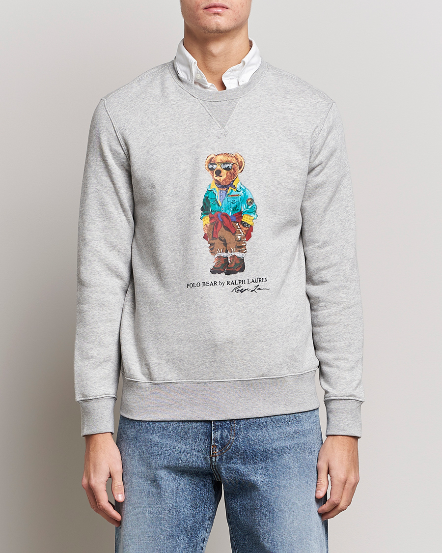 Herre | Trøjer | Polo Ralph Lauren | Magic Fleece Printed Bear Sweatshirt Andover Heather