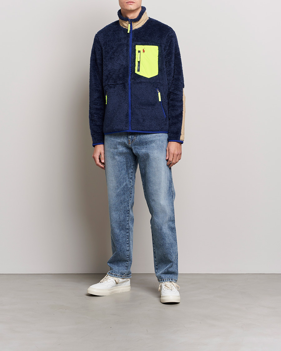 Herre | Trøjer | Polo Ralph Lauren | Curly Sherpa Full Zip Navy Multi