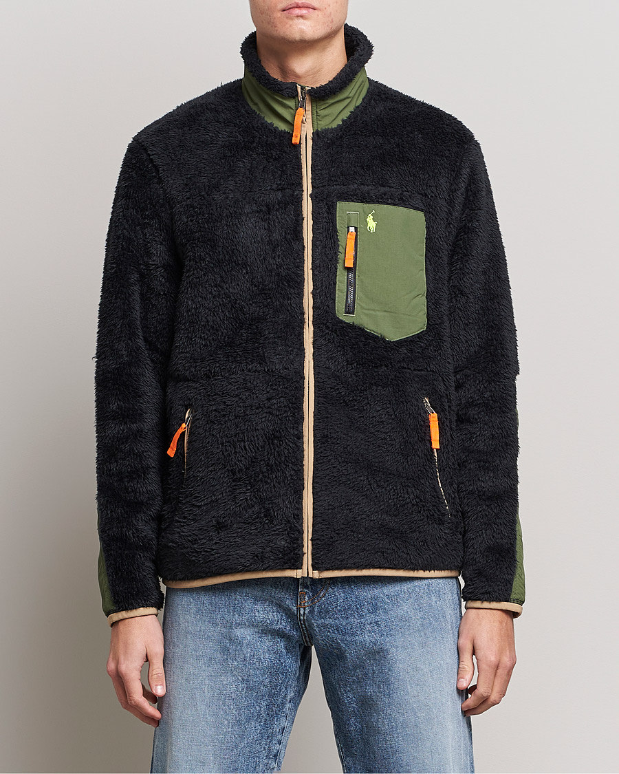 Herre | Fleecetrøjer | Polo Ralph Lauren | Curly Sherpa Full Zip Black Multi