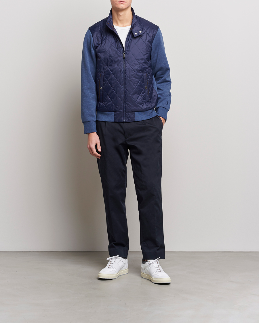 Herre | Trøjer | Polo Ralph Lauren | Tech Double Knit Hybrid Full Zip Newport Navy