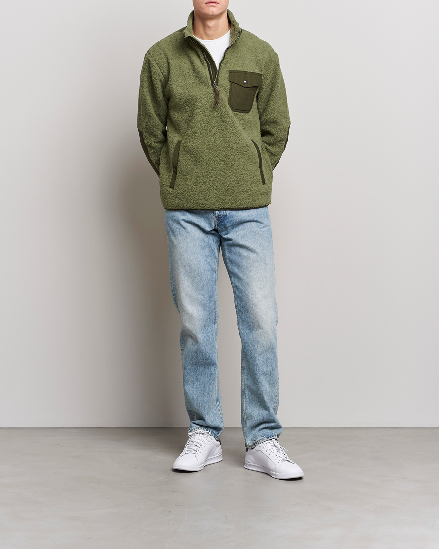 Herre | Trøjer | Polo Ralph Lauren | Curly Sherpa Half Zip Company Olive
