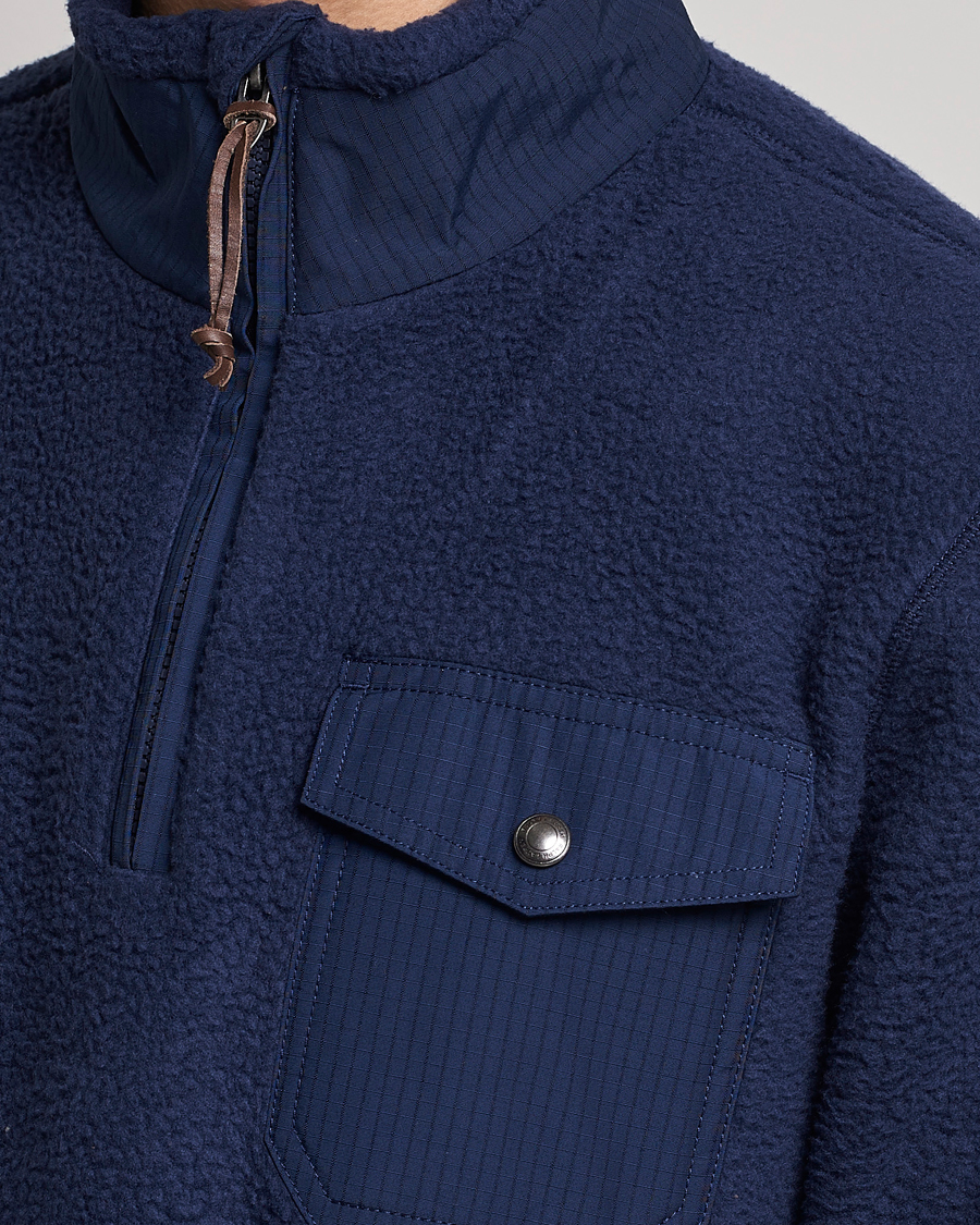 Herre | Trøjer | Polo Ralph Lauren | Curly Sherpa Half Zip Newport Navy
