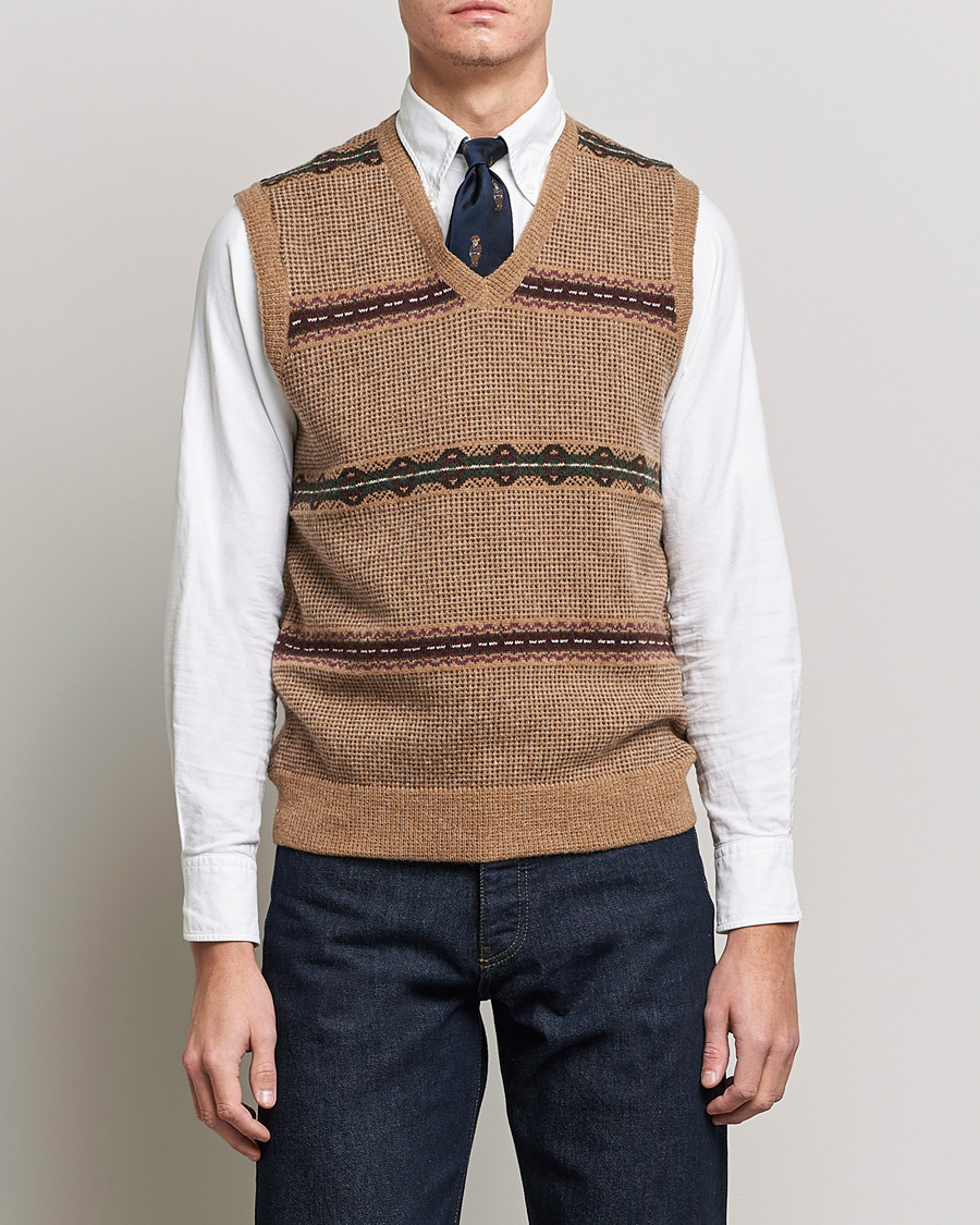 Herre | Trøjer | Polo Ralph Lauren | Wool Fairisle Vest Camel