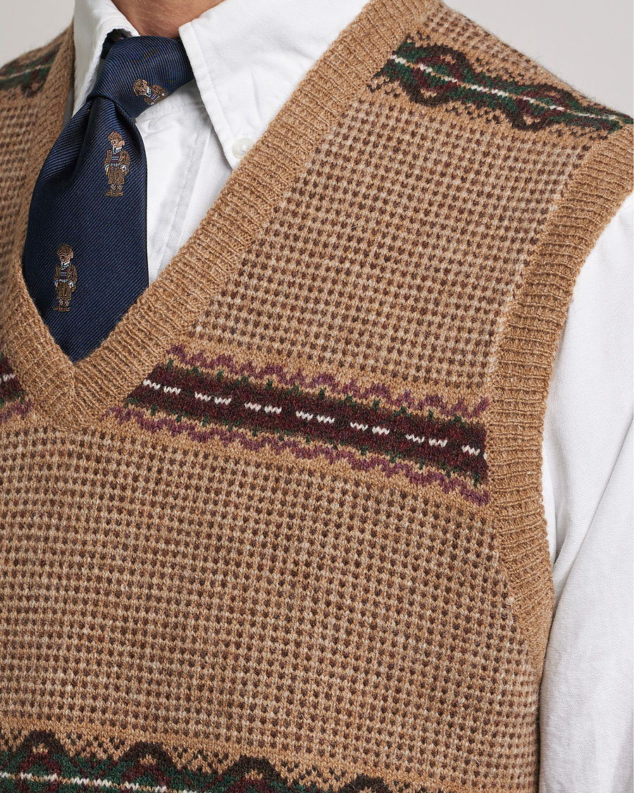 Herre | Trøjer | Polo Ralph Lauren | Wool Fairisle Vest Camel