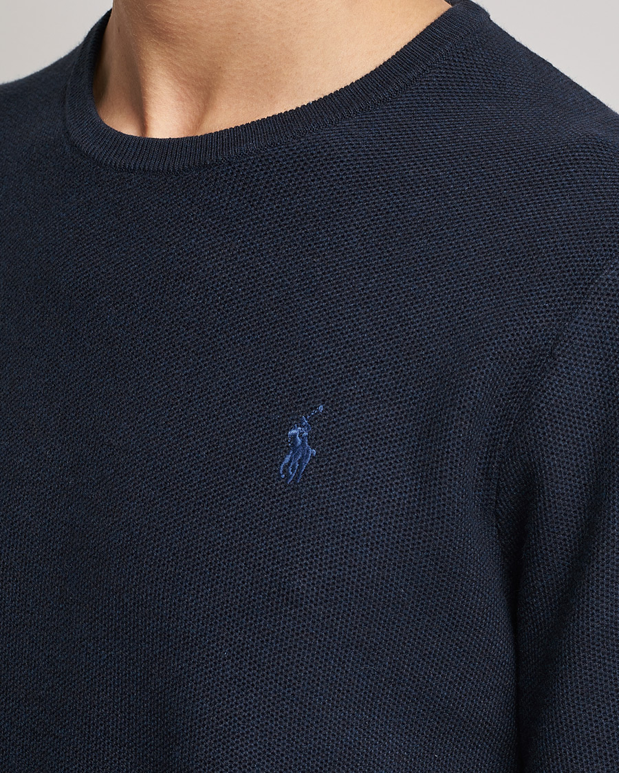 Herre | Trøjer | Polo Ralph Lauren | Textured Crew Neck Sweater Navy Heather