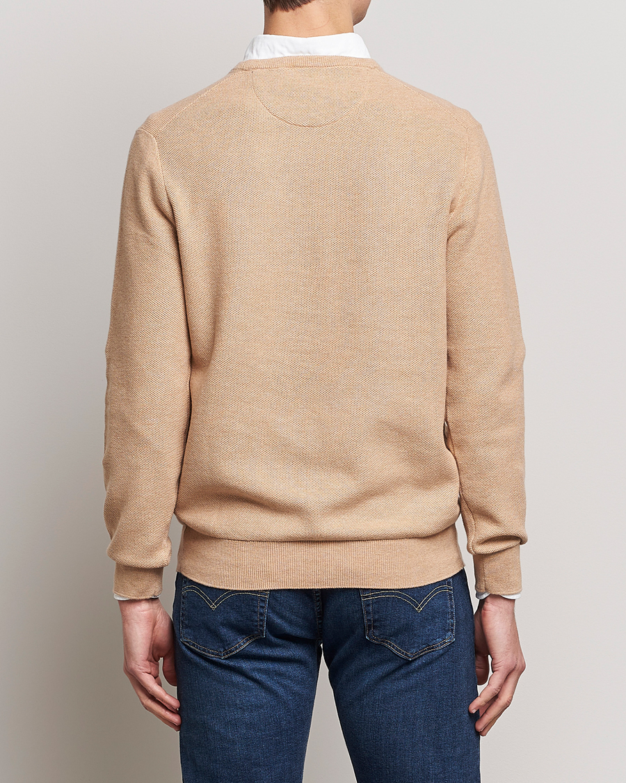 Herre | Trøjer | Polo Ralph Lauren | Textured Knitted Crew Neck Camel Melange