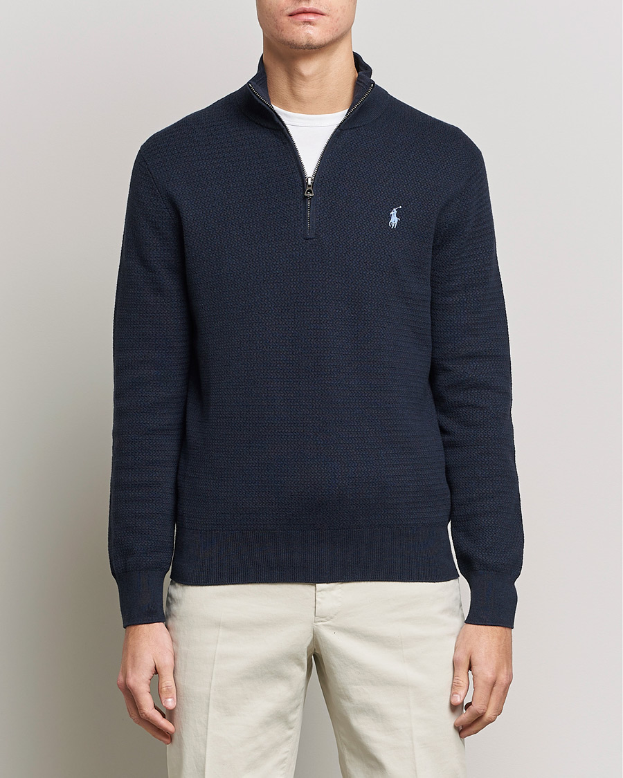 Herre |  | Polo Ralph Lauren | Textured Half Zip Navy Heather