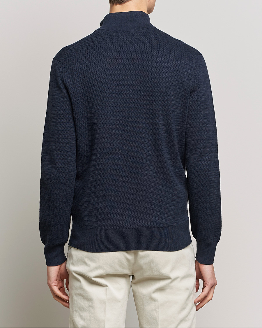 Herre | Trøjer | Polo Ralph Lauren | Textured Half Zip Navy Heather
