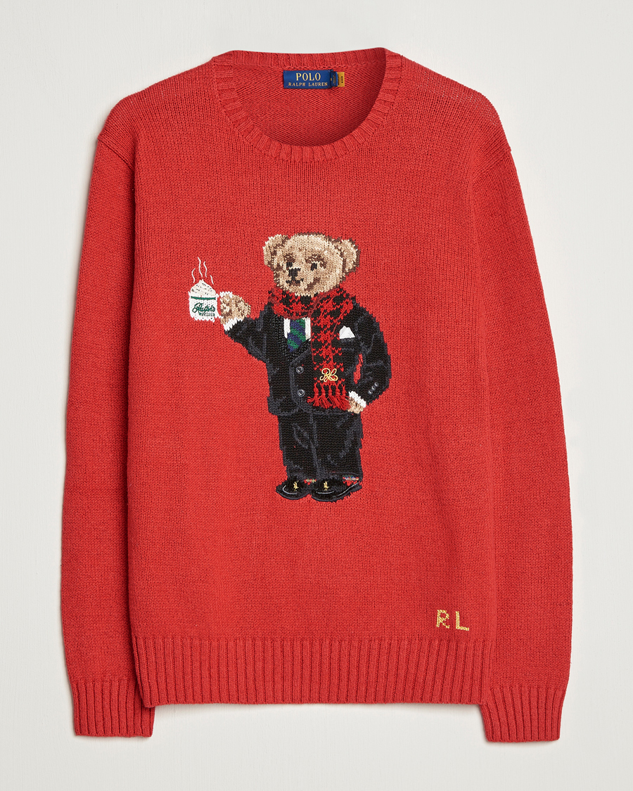 Herre | Trøjer | Polo Ralph Lauren | Lunar New Year Bear Knitted Sweater Red
