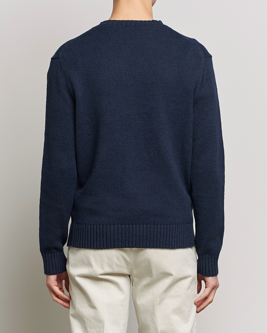 Herre | Trøjer | Polo Ralph Lauren | Flag Bear Knitted Sweater Navy