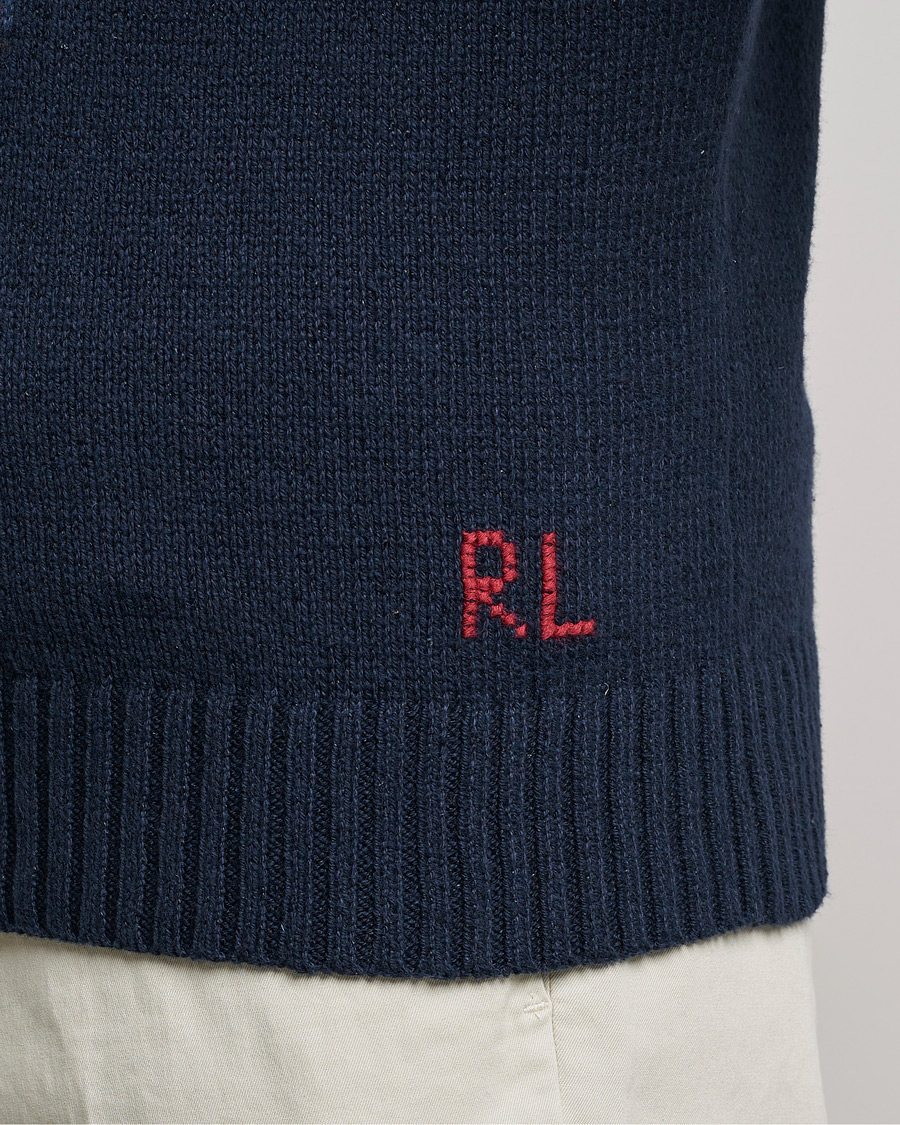 Herre | Trøjer | Polo Ralph Lauren | Flag Bear Knitted Sweater Navy