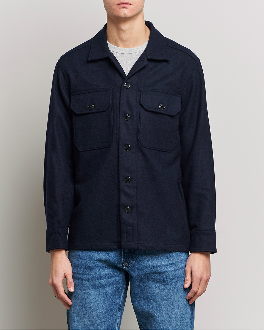 Herre | Skjorter | Polo Ralph Lauren | Wool/Nylon Pocket Overshirt Collection Navy