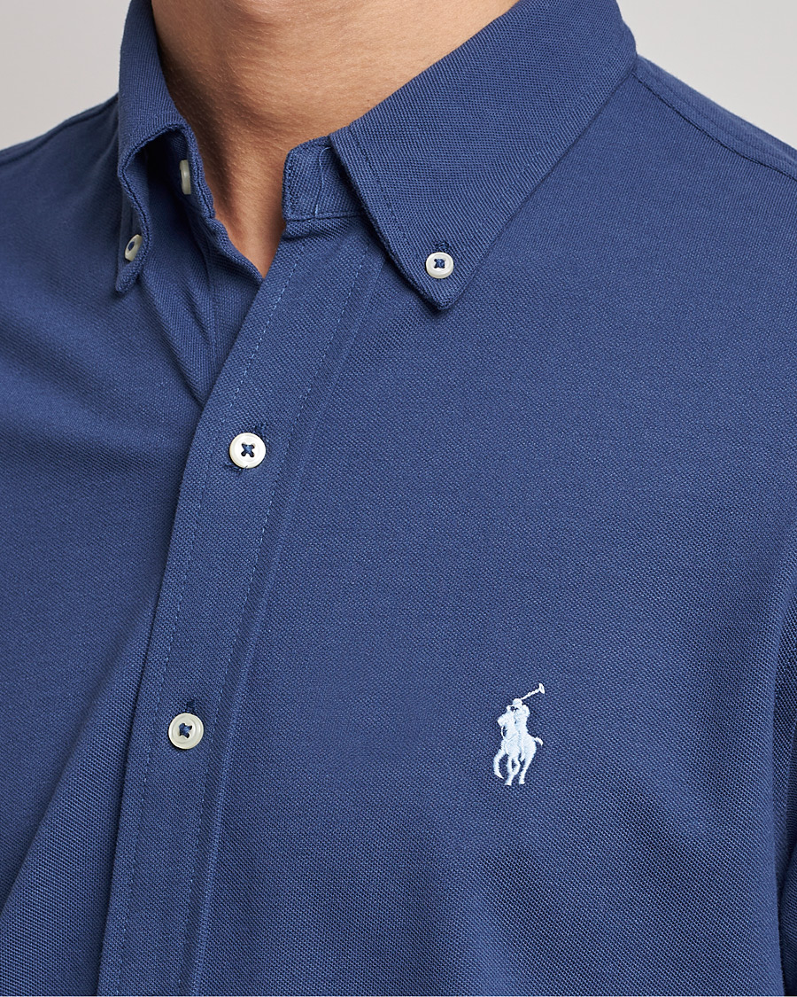 Herre | Skjorter | Polo Ralph Lauren | Featherweight Mesh Shirt Light Navy