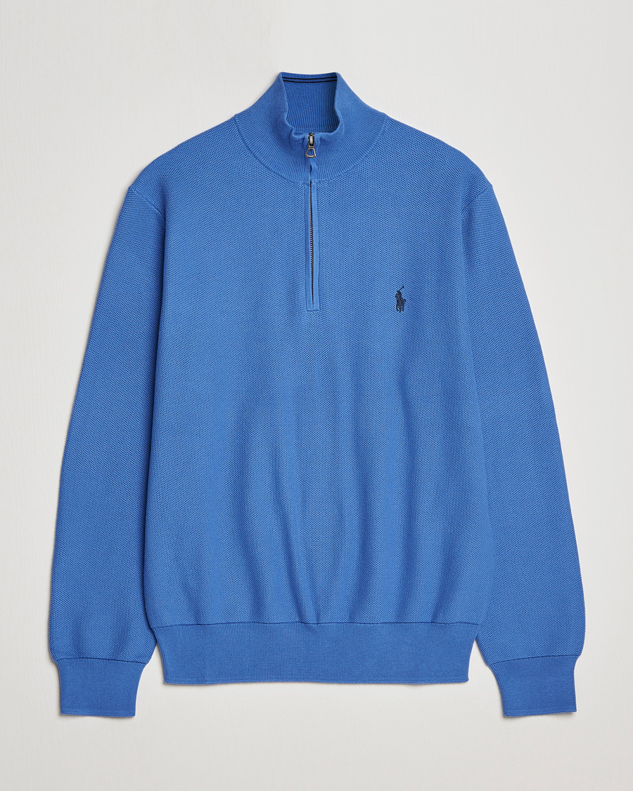 Herre | Trøjer | Polo Ralph Lauren | Cotton Half Zip Maidstone Blue