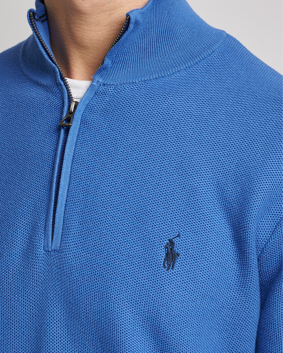 Herre | Trøjer | Polo Ralph Lauren | Cotton Half Zip Maidstone Blue