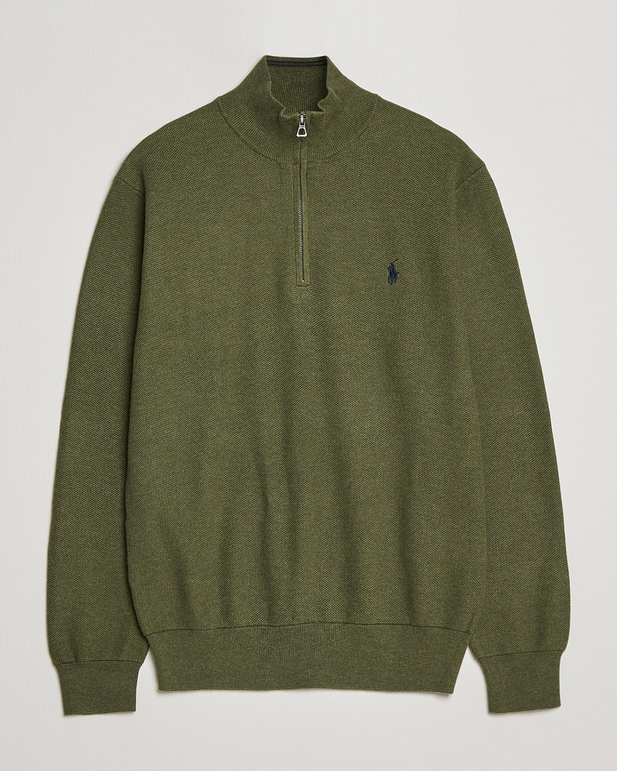 Herre | Trøjer | Polo Ralph Lauren | Cotton Half Zip Olive Heather
