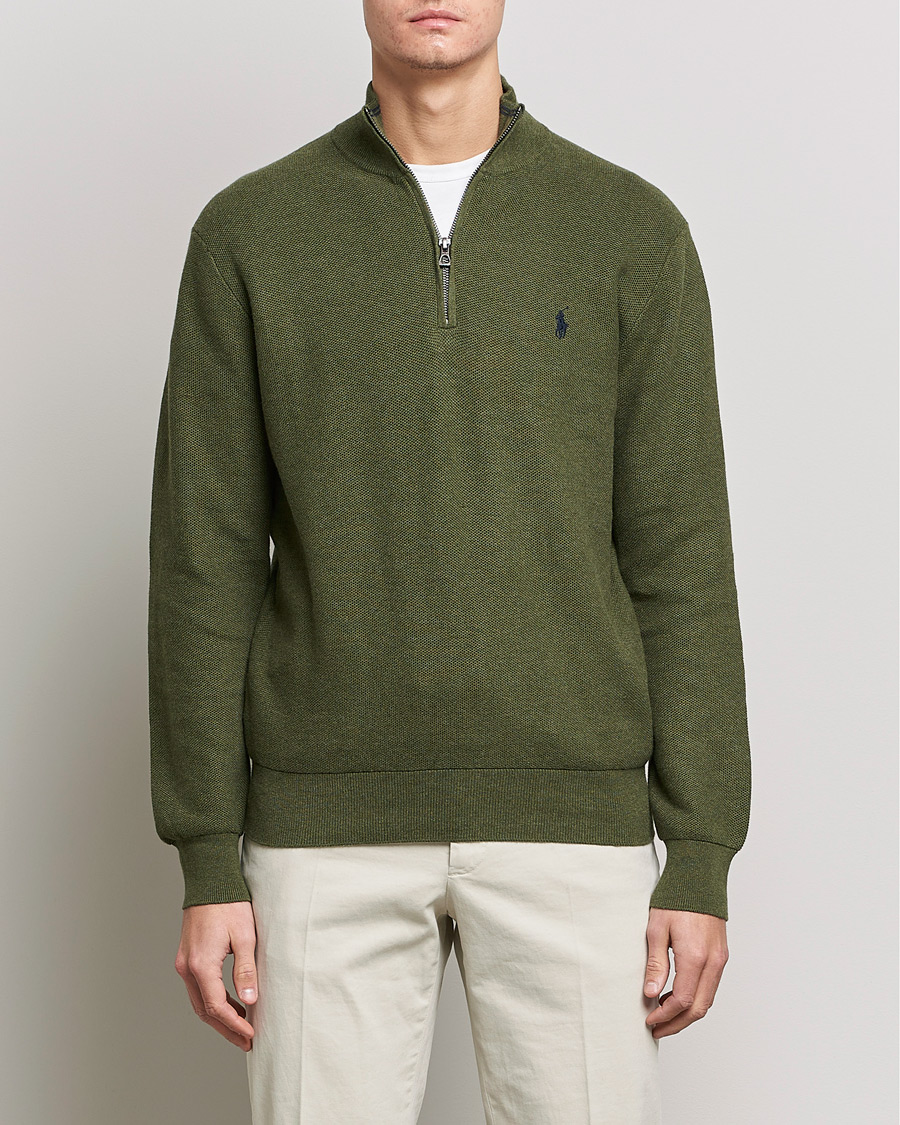 Herre | Trøjer | Polo Ralph Lauren | Cotton Half Zip Olive Heather