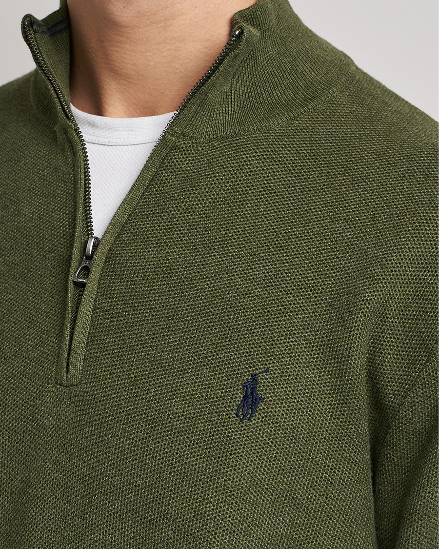 Herre | Trøjer | Polo Ralph Lauren | Cotton Half Zip Olive Heather